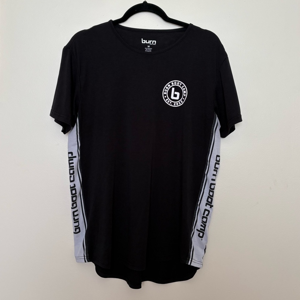 Burn Boot Camp Est 2012 Black Tee TShirt Workout Shirt Size M